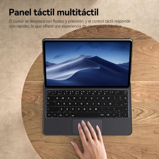 Teclado Samsung Magic Keyboard Con Trackpad Para  Samsung Galaxy Tab S7?s8?s9?s9 Pe Black Faux Leather Bluetooth Keyboar