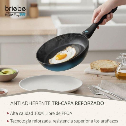 Set 2 Padelle Induzione Briebe Mare Acciaio Forgiato 20-24cm Antiaderente