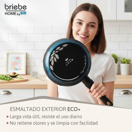 Set 2 Padelle Induzione Briebe Mare Acciaio Forgiato 20-24cm Antiaderente