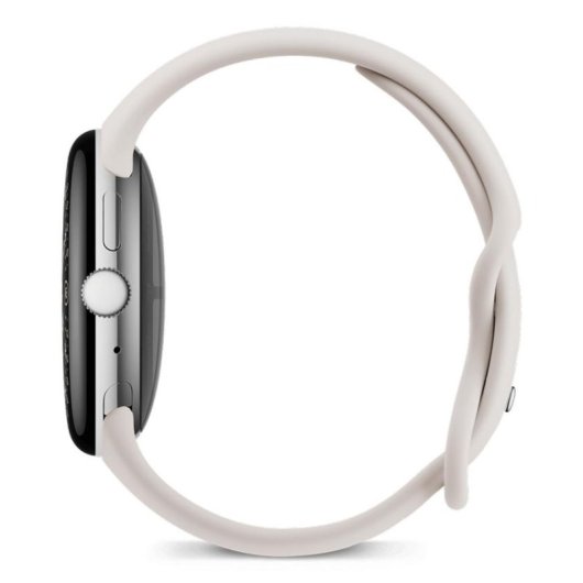 Google Pixel Watch 4 Bluetooth GPS NFC 45mm AMOLED Argent Beige S/L Étanche IP68 SpO2 Pulsomètre