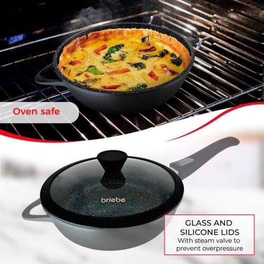 Padella Induzione Antiaderente Briebe Mgk19s 24/28 cm Senza PFO