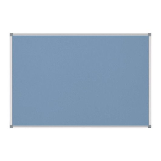Festes Anschlagbrett Maul Hellblau Textil 900 x 600 mm Aluminium Silber