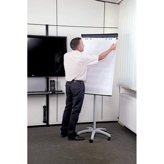 Porta-cartazes Maul 6372682 660x970 mm Retrato com 5 Rodas e Altura Ajustável