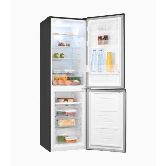 Frigorífico Combi Exquisit KGC250-85-NF-040D Total No Frost 180cm D 247L Inox iluminación LED