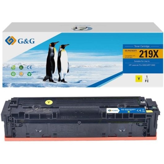 Cartouche de toner G&G compatible HP 219X Jaune 2500 pages