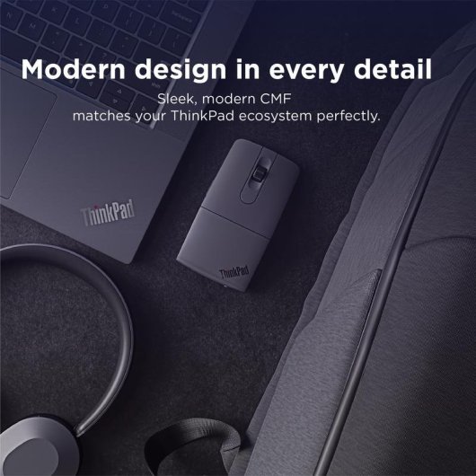 Mouse Lenovo 4Y51T62792 Bluetooth 4000 DPI Ambidestro Thunder Grey Ricaricabile