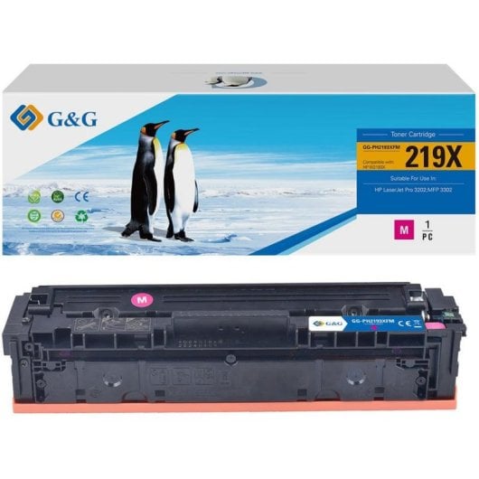 Cartouche de Toner G&G Compatible HP 219X Magenta 2500 Pages
