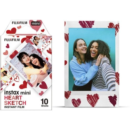 Película instantánea Fujifilm Instax Mini Film Heart 10 fotos diseño corazón
