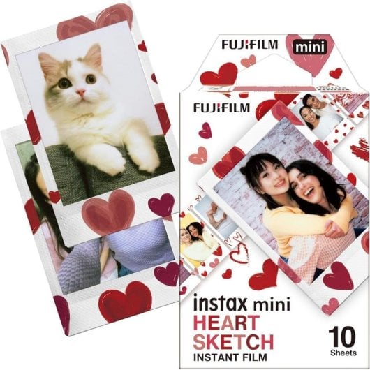 Película instantánea Fujifilm Instax Mini Film Heart 10 fotos diseño corazón