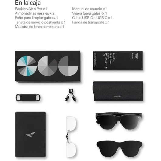 Óculos AR RayNeo Air 4 Pro Standard Edition Preto