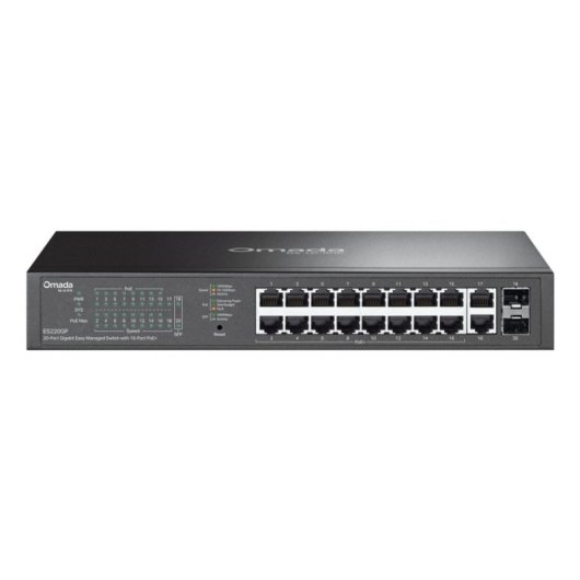 Ethernet-Switch Ruijie OMADA ES220GP Verwaltet 18 Ports Gigabit PoE+ Rack-Montage
