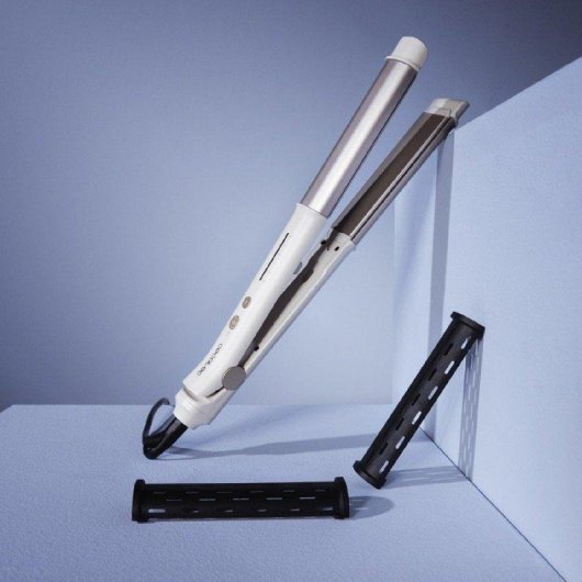 Plancha de Pelo Cerámica Cecotec RitualCare 2in1 Lisse&Curl 230ºC Autoapagado Iónica Negro