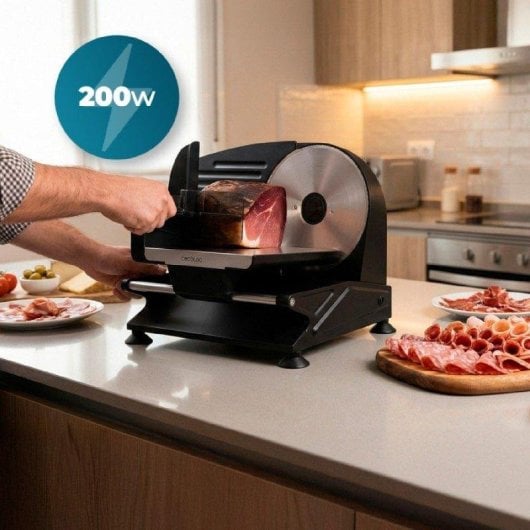 Cortafiambres Cecotec Rock'ncut Shuriken Steel Problades 200W Cuchilla Solingen 190mm