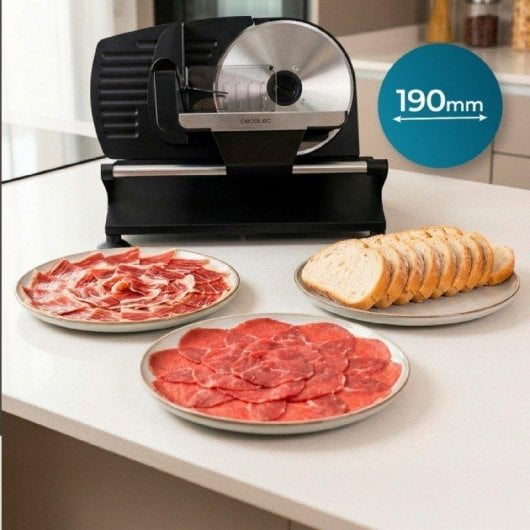 Cortafiambres Cecotec Rock'ncut Shuriken Steel Problades 200W Cuchilla Solingen 190mm