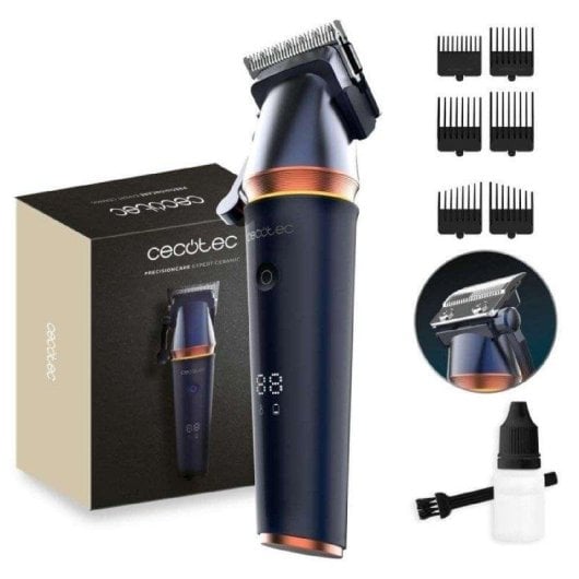 Cortapelos Cabeza Cecotec PrecisionCare Expert Ceramic Inalámbrico 120min Seco 5 Ajustes 6 Peines Motor Brushless Pantal