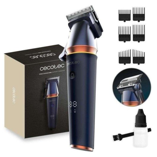 Cortapelos Cabeza Cecotec PrecisionCare Expert Ceramic Inalámbrico 120min Seco 5 Ajustes 6 Peines Motor Brushless Pantal
