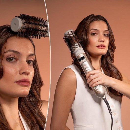 Spazzola Modellante CeramicCare 2in1 Gyro 1000W Ceramica Ionica 3 Temperature 2 Testine Rotanti