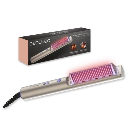 Plancha de Pelo Iónica Instant Lisse iSphere 200ºC 3 Ajustes Autoapagado Infrarrojos Negro