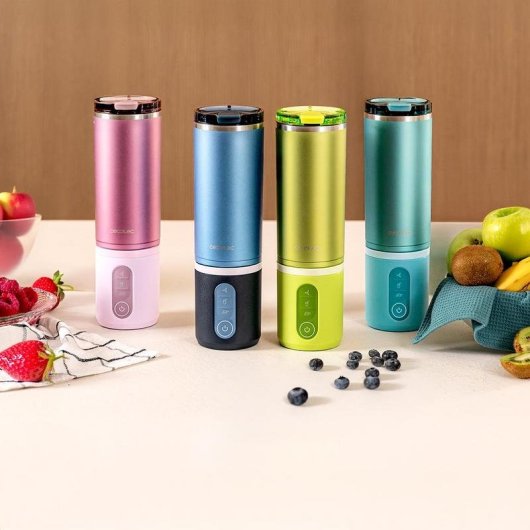 Batidora Power Titanium Shake2Go Candy Steel 180W Vaso 600ml