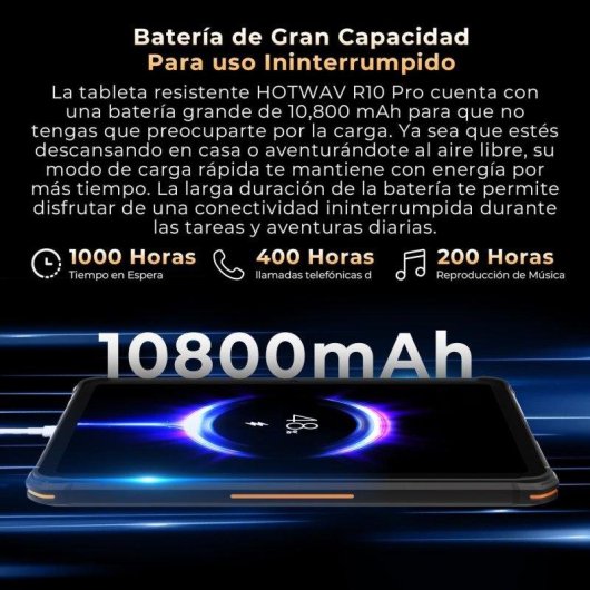Tablet HOTWAV R10 Pro 4G 10,1" 20GB 256GB Negro