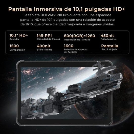 Tablet HOTWAV R10 Pro 4G 10,1" 20GB 256GB Negro