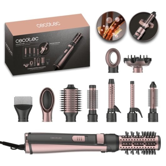 Spazzola Modellante Multifunzione CeramicCare 10in1 AirBrush Gyro 1100W Ceramica Ionica 3 Temperature 10 Accessori