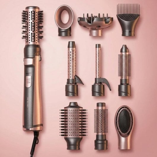 Spazzola Modellante Multifunzione CeramicCare 10in1 AirBrush Gyro 1100W Ceramica Ionica 3 Temperature 10 Accessori