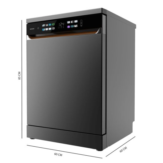 Lavavajillas Bolero Aguazero 6900 Dark 15 cubiertos A con motor Inverter Plus y UV Hygiene