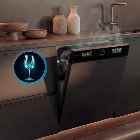 Geschirrspüler Bolero 6620 S-BI 15 Maßgedecke Klasse C mit Inverter-Motor und FullColor XXL Display