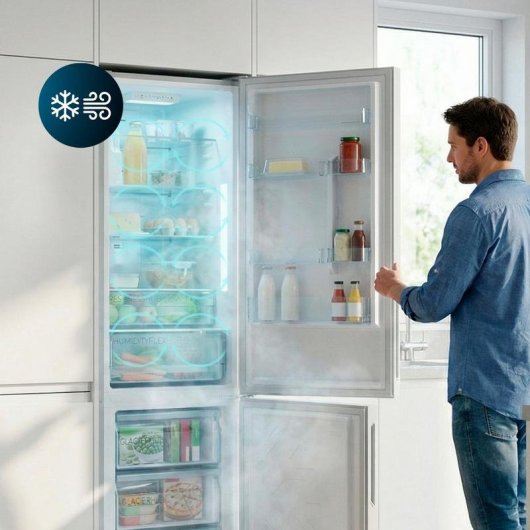 Kühlschrank Combi Cecotec Bolero CoolMarket Total No Frost 200cm 356L D Schwarz