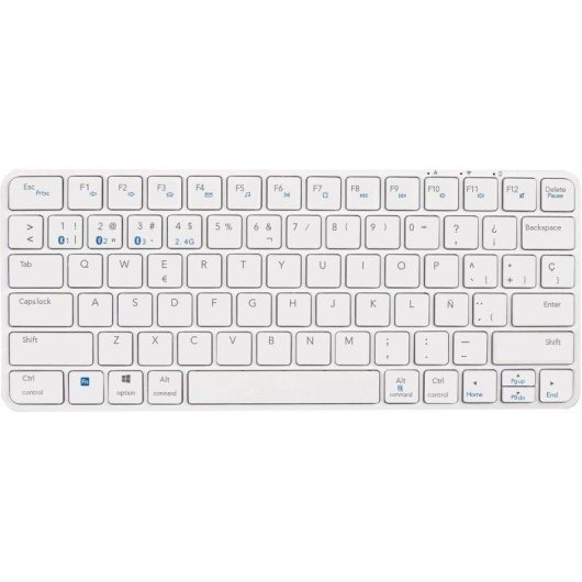 Teclado SilverHT Ultrafino inalámbrico multidispositivo Bluetooth y 2.4G QWERTY español
