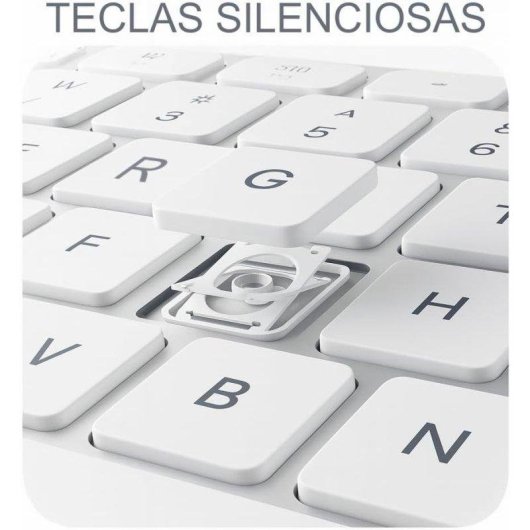 Teclado SilverHT Ultrafino inalámbrico multidispositivo Bluetooth y 2.4G QWERTY español
