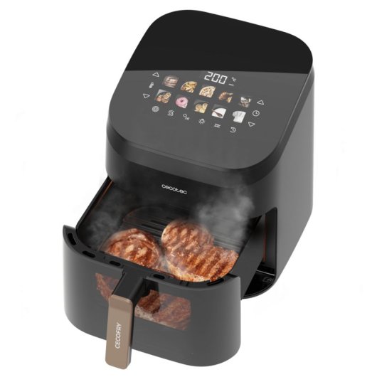 Freidora de Aire Cecotec Cecofry&Grill Smokin' 6500 6,5L 2200W Doble Grill Ahumador