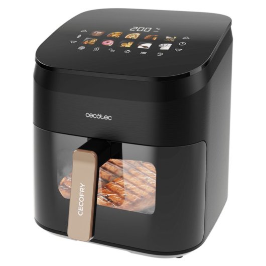 Freidora de Aire Cecotec Cecofry&Grill Smokin' 6500 6,5L 2200W Doble Grill Ahumador