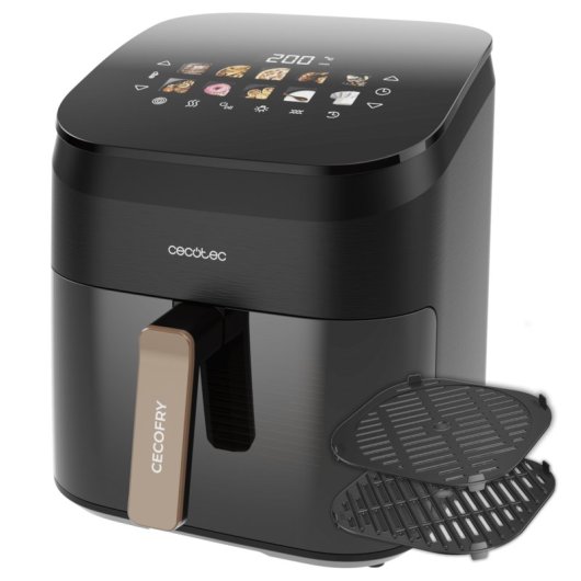 Freidora de Aire Cecotec Cecofry&Grill Smokin' 6500 6,5L 2200W Doble Grill Ahumador