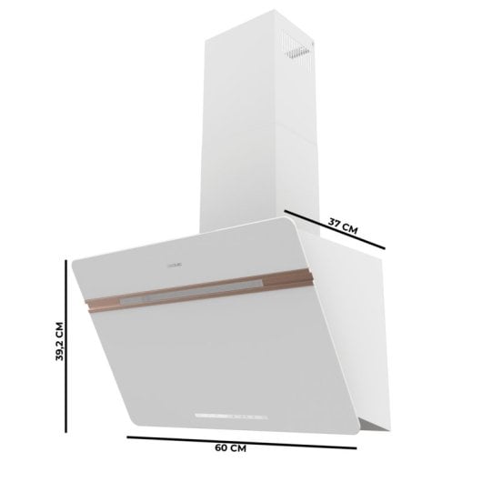 Campana extractora Bolero Flux DT 607500 Recirculation 60cm avec contrôle tactile et WiFi