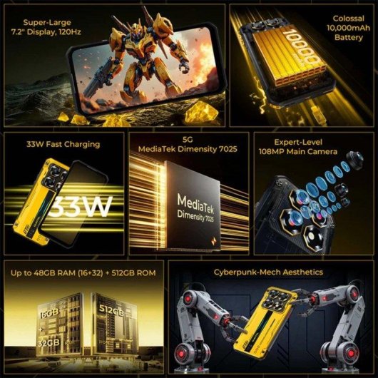 Oukitel WP60 5G 16GB 512GB Robusto Preto