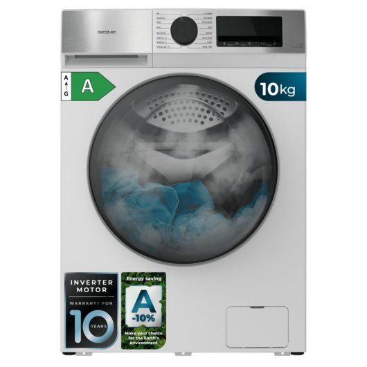 Máquina de Lavar Roupa Bolero DressCode 10450 10 Kg 1400rpm A-10% Branco Inverter Plus