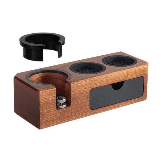Baristeo Tamping-Station 3in1 51-58mm rutschfestes Holzdesign