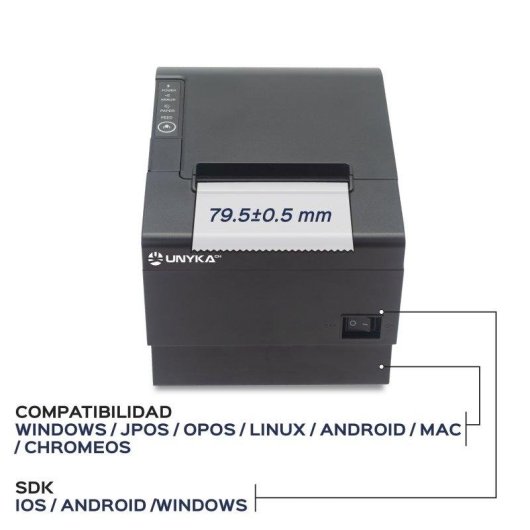 Impressora Térmica POS6 UNYKAch com USB + Bluetooth