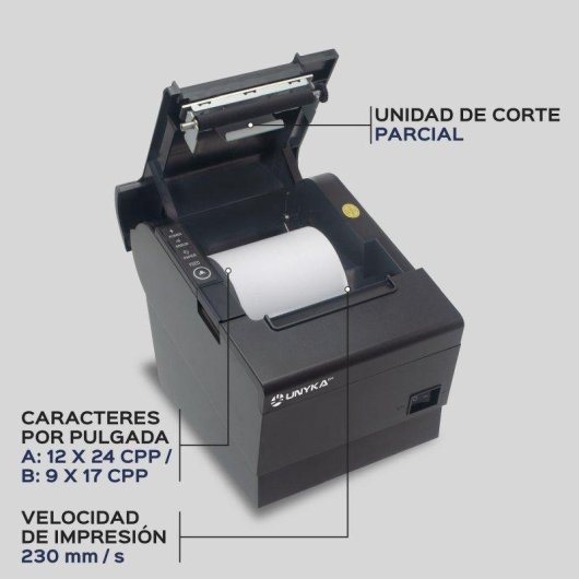Impressora Térmica POS6 UNYKAch com USB + Bluetooth