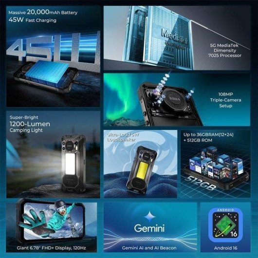 Oukitel WP61 5G 12GB 512GB 6.8" Negro