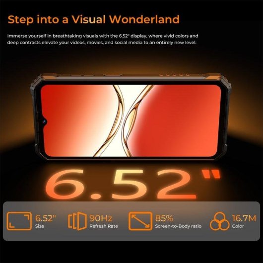 Oukitel G6 4G 4GB 128GB 6.52" Schwarz