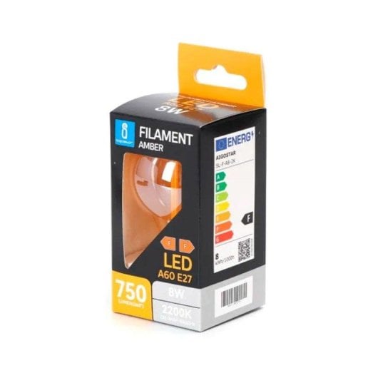 Bombilla de Filamento Aigostar E27 A60 8W Transparente