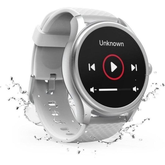 Hama 5010 Bluetooth 46mm LCD Argento Cinturino Grigio M Resistente Acqua IP68 SpO2 Pulsossimetro Sonno