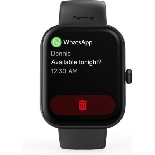 Hama 5000 Bluetooth 47mm TFT Preto Unissexo IP68 SpO2 Pulsómetro Monitor Sono