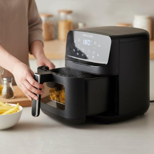Airfryer Prixton Cook Organics 4,2L 1500W Fenêtre LED 8 Programmes