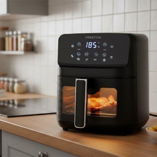 Freidora de Aire Prixton Cook Organics 4,2L 1500W con Pantalla LED y 8 Programas