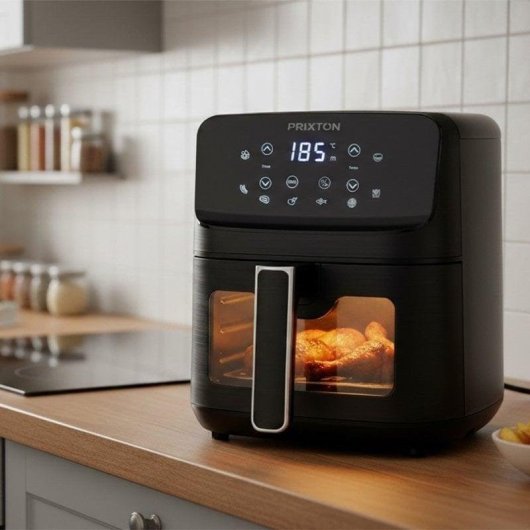 Airfryer Prixton Cook Organics Fenêtre 4,2 L 1500 W LED tactile 8 programmes