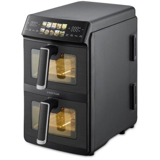 Airfryer Prixton Cook Organics Vertical Dubbele Mand 10L 2600W Venster LED Touch